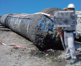 φ1,400-1,800mm・杭長66mの杭撤去